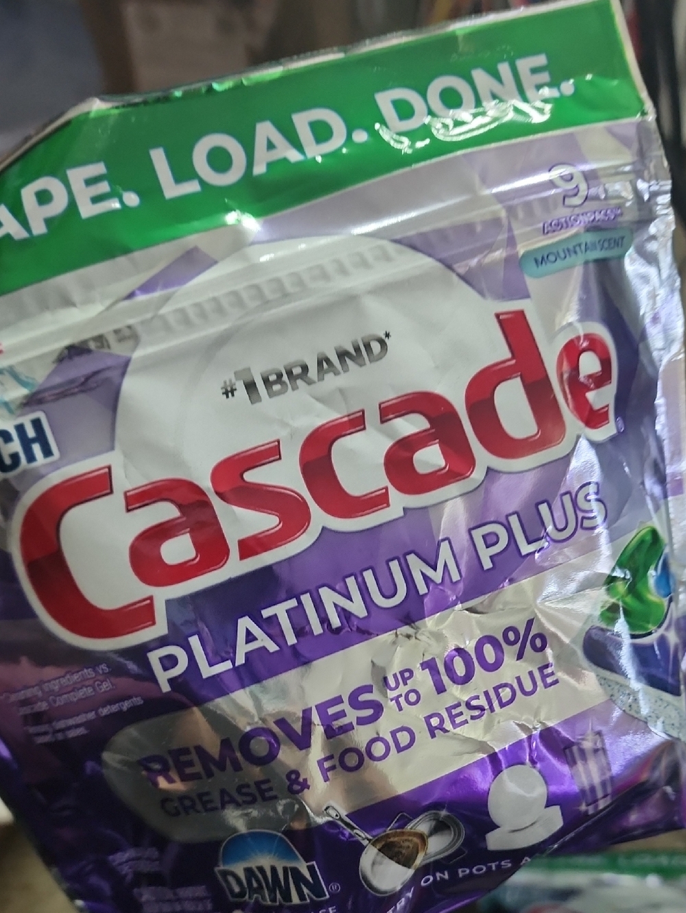 (9Pack)Cascade Platinum Plus Dishwasher Detergent Pods